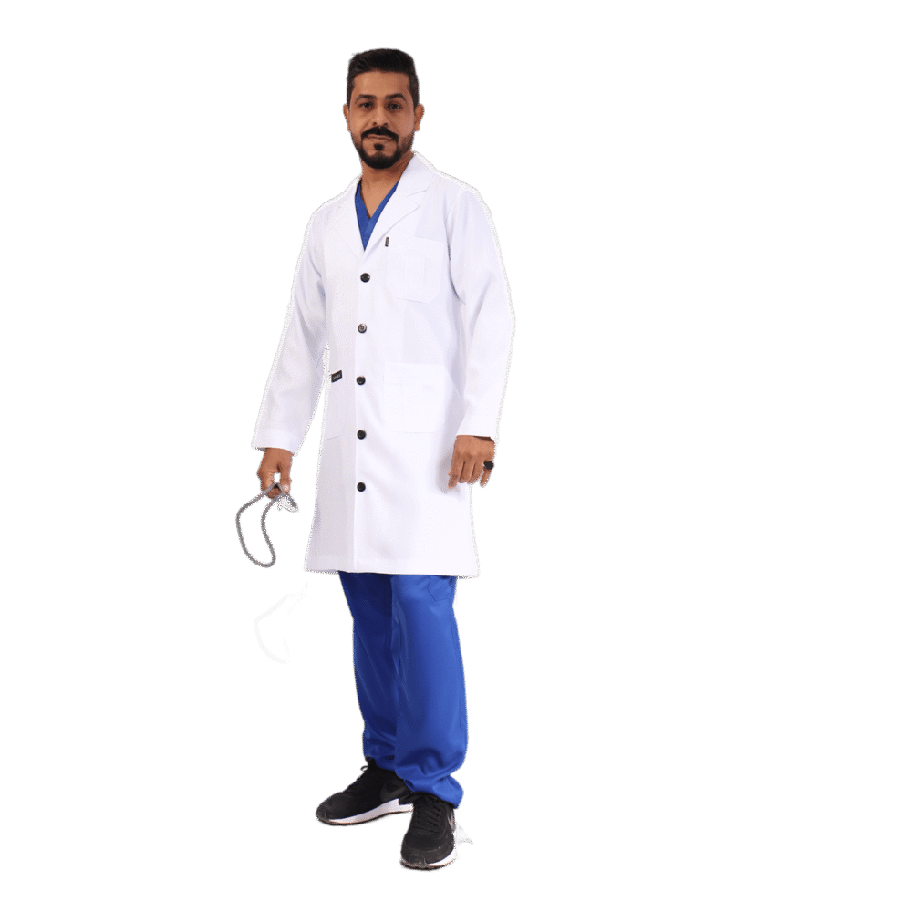 ⁦لاب كوت رجالي أبيض اللون- كود 564⁩ - الصورة ⁦6⁩