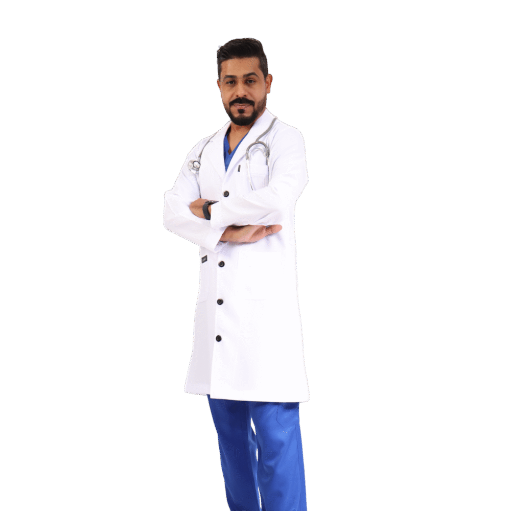 ⁦لاب كوت رجالي أبيض اللون- كود 564⁩ - الصورة ⁦5⁩