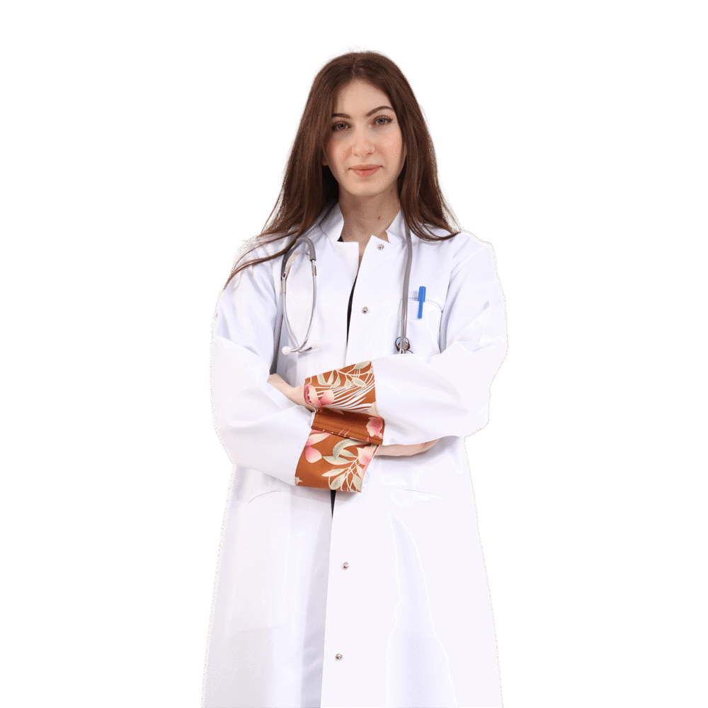 ⁦لاب كوت طبي طويل للنساء أبيض اللون- كود 610⁩ - الصورة ⁦2⁩