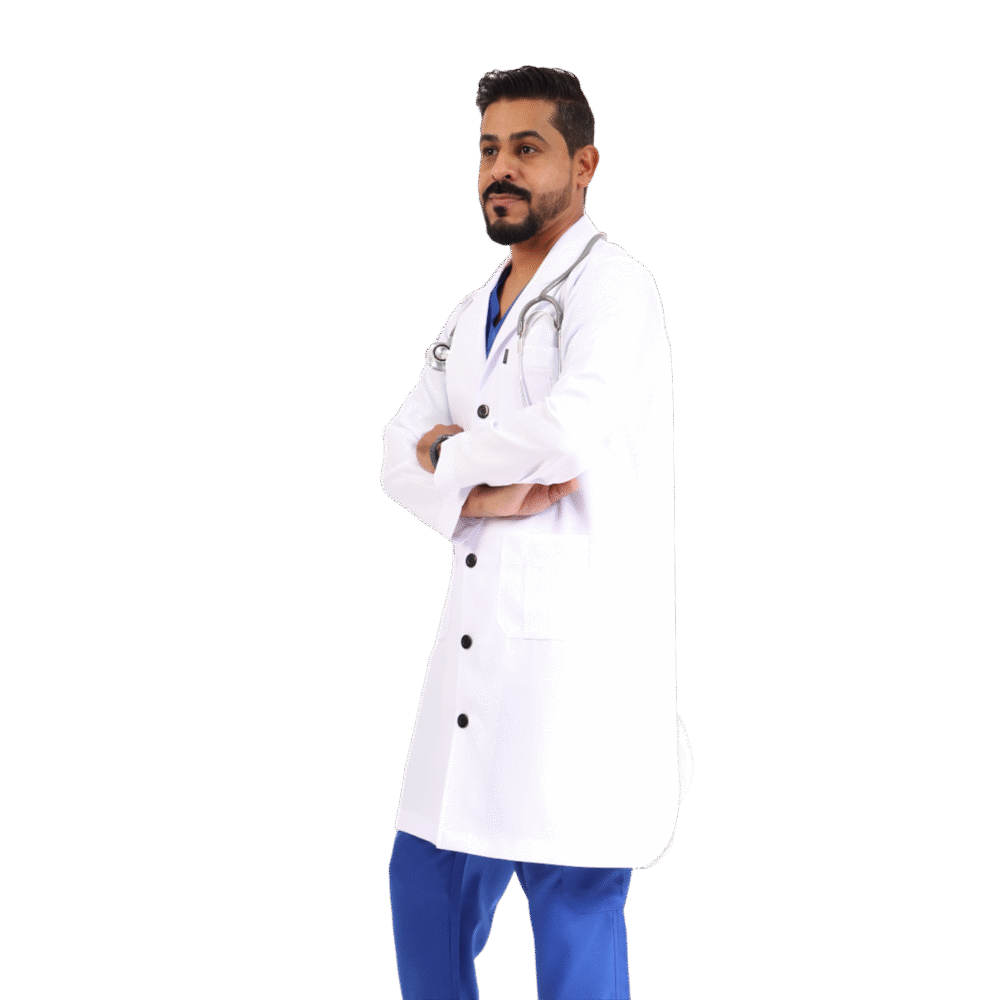 ⁦لاب كوت رجالي أبيض اللون- كود 564⁩ - الصورة ⁦4⁩