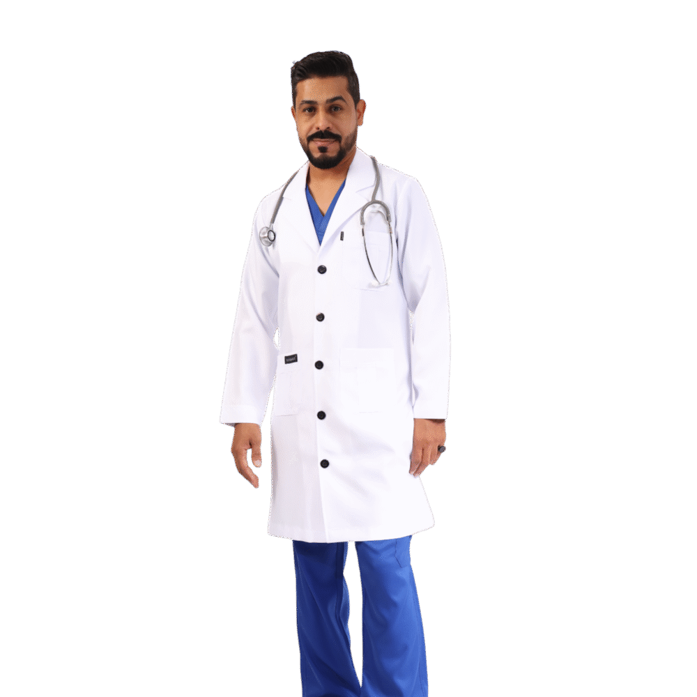 ⁦لاب كوت رجالي أبيض اللون- كود 564⁩ - الصورة ⁦11⁩