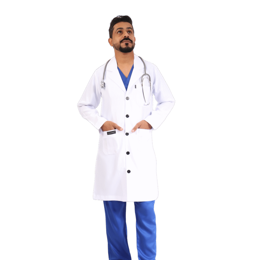 ⁦لاب كوت رجالي أبيض اللون- كود 564⁩ - الصورة ⁦10⁩