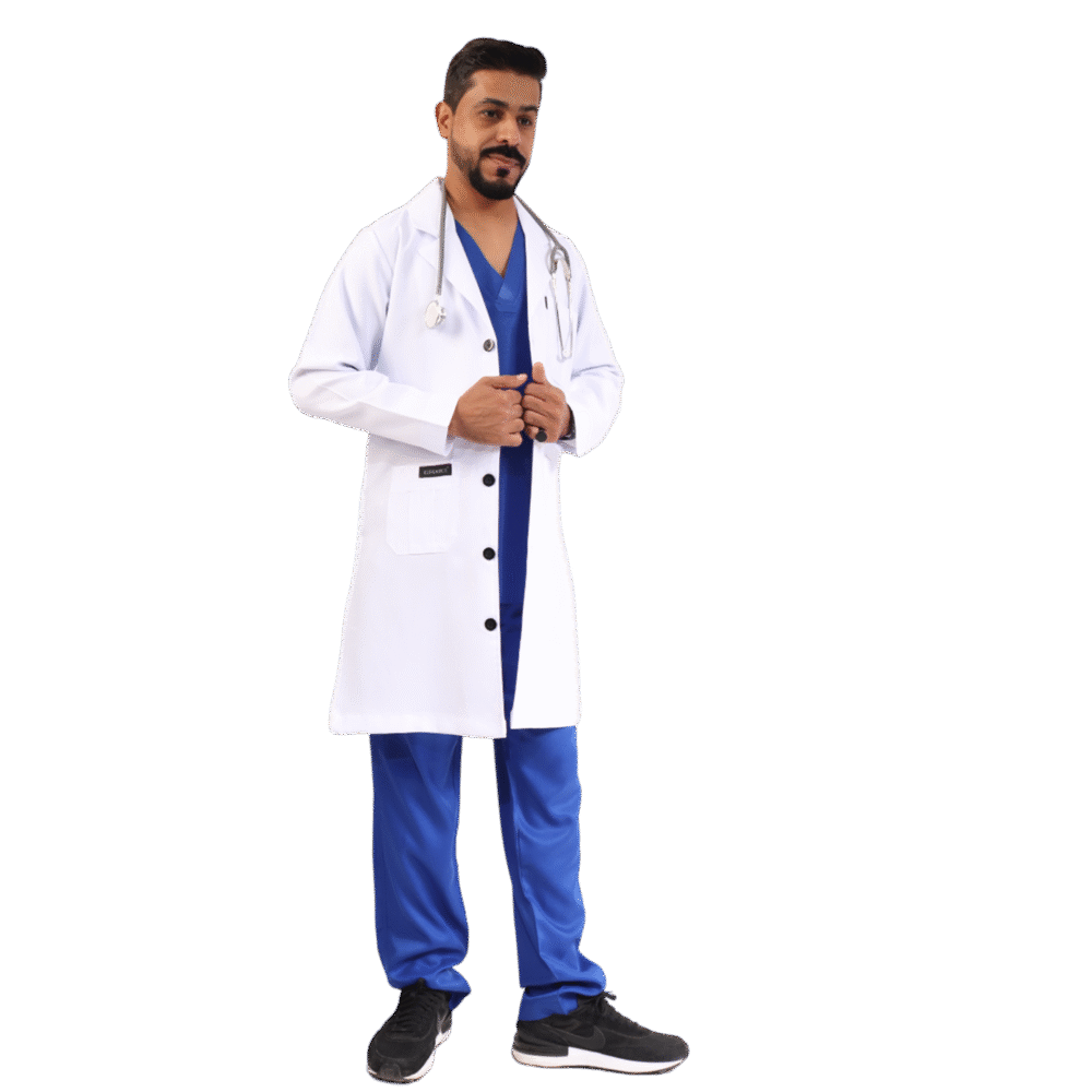 ⁦لاب كوت رجالي أبيض اللون- كود 564⁩ - الصورة ⁦7⁩