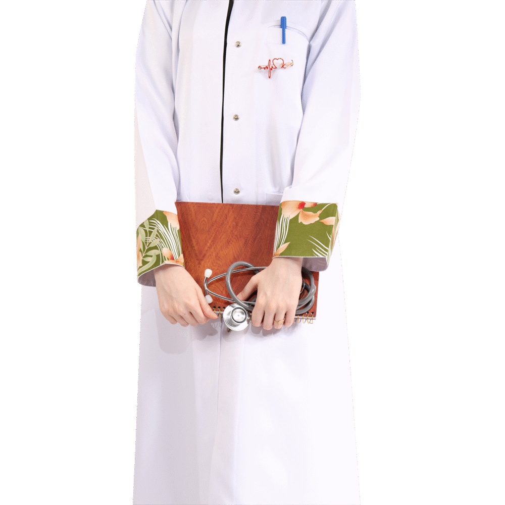 ⁦لاب كوت نسائي عصري أبيض - كود 603⁩ - الصورة ⁦5⁩