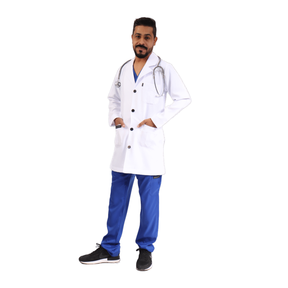 ⁦لاب كوت رجالي أبيض اللون- كود 564⁩ - الصورة ⁦8⁩