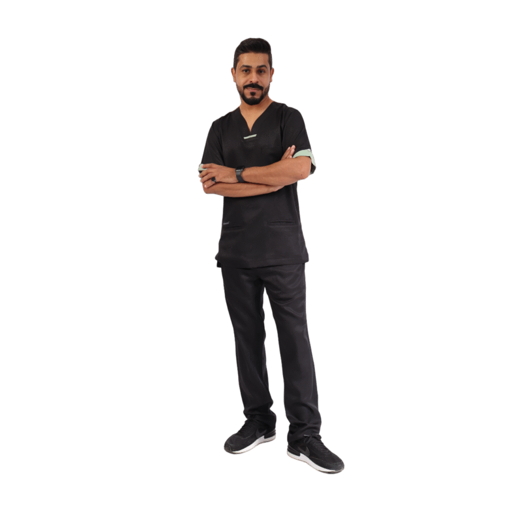⁦سكراب طبي رجالي اسود عصري- كود 568⁩ - الصورة ⁦3⁩