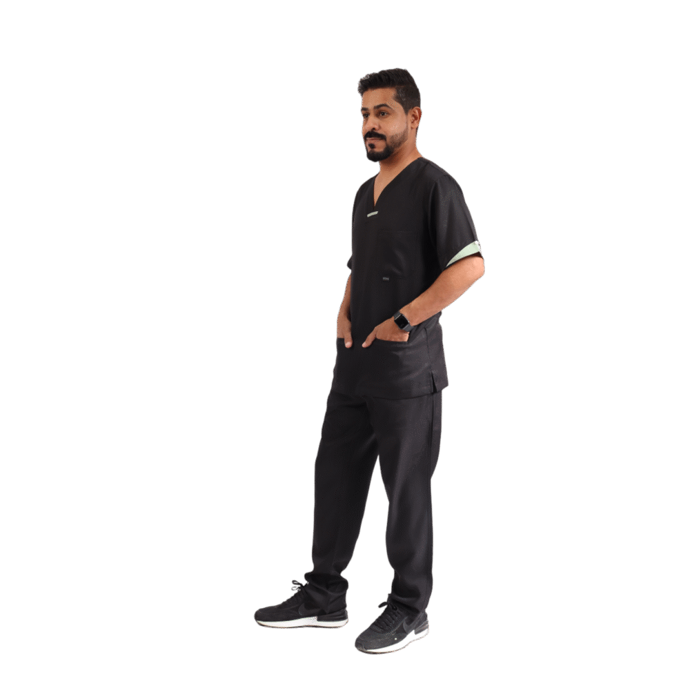 سكراب طبي رجالي اسود عصري- كود 568