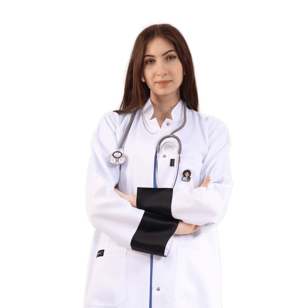 ⁦لاب كوت طبي ابيض للنساء- كود 608⁩ - الصورة ⁦3⁩